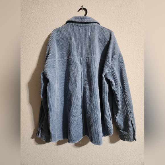 Zara Women’s Corduroy Overshirt Shacket Light Blue size small - Picture 6 of 6